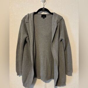 Lumiere | Gray Hooded Cardigan | Size Medium